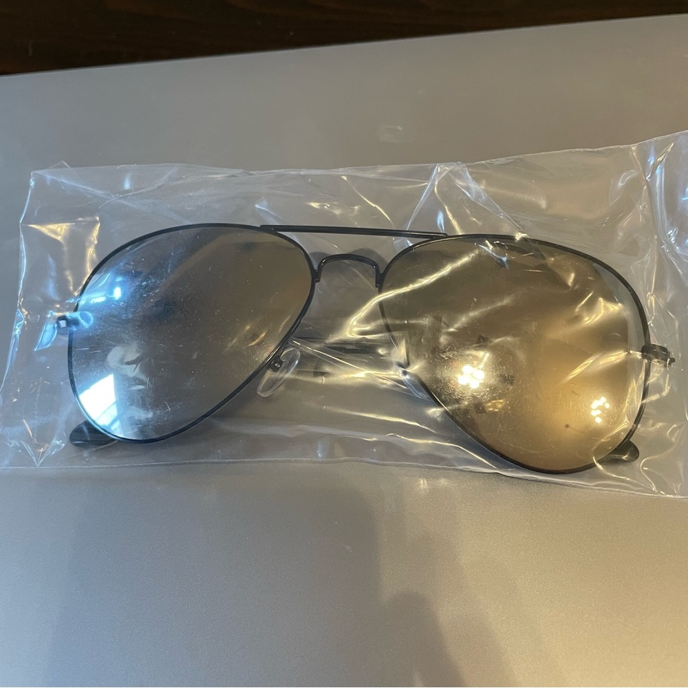 🔥 3 FOR $25 SALE 🔥 Oliver 58mm Aviator Sunglasses AQS Black Metal Mirrored NWOT - Picture 10 of 10